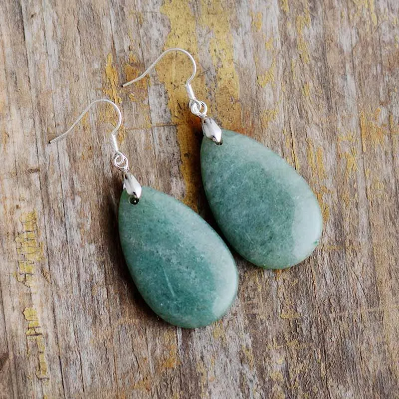 'Ngurrbul' Aventurine Drop Earrings