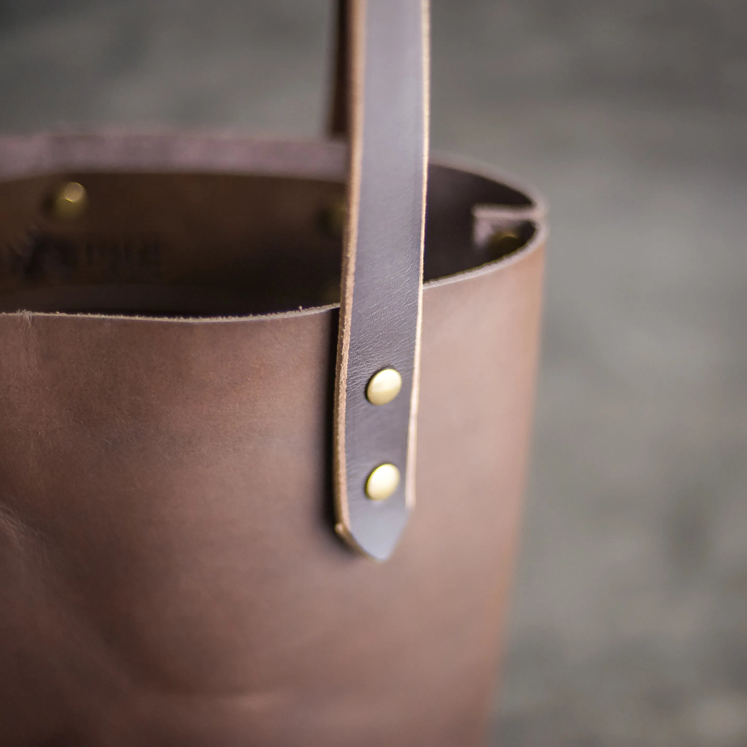 Personalized Leather Zipper Closure Tote Bag