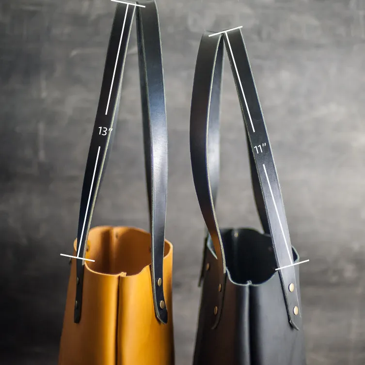 Personalized Leather Zipper Closure Tote Bag