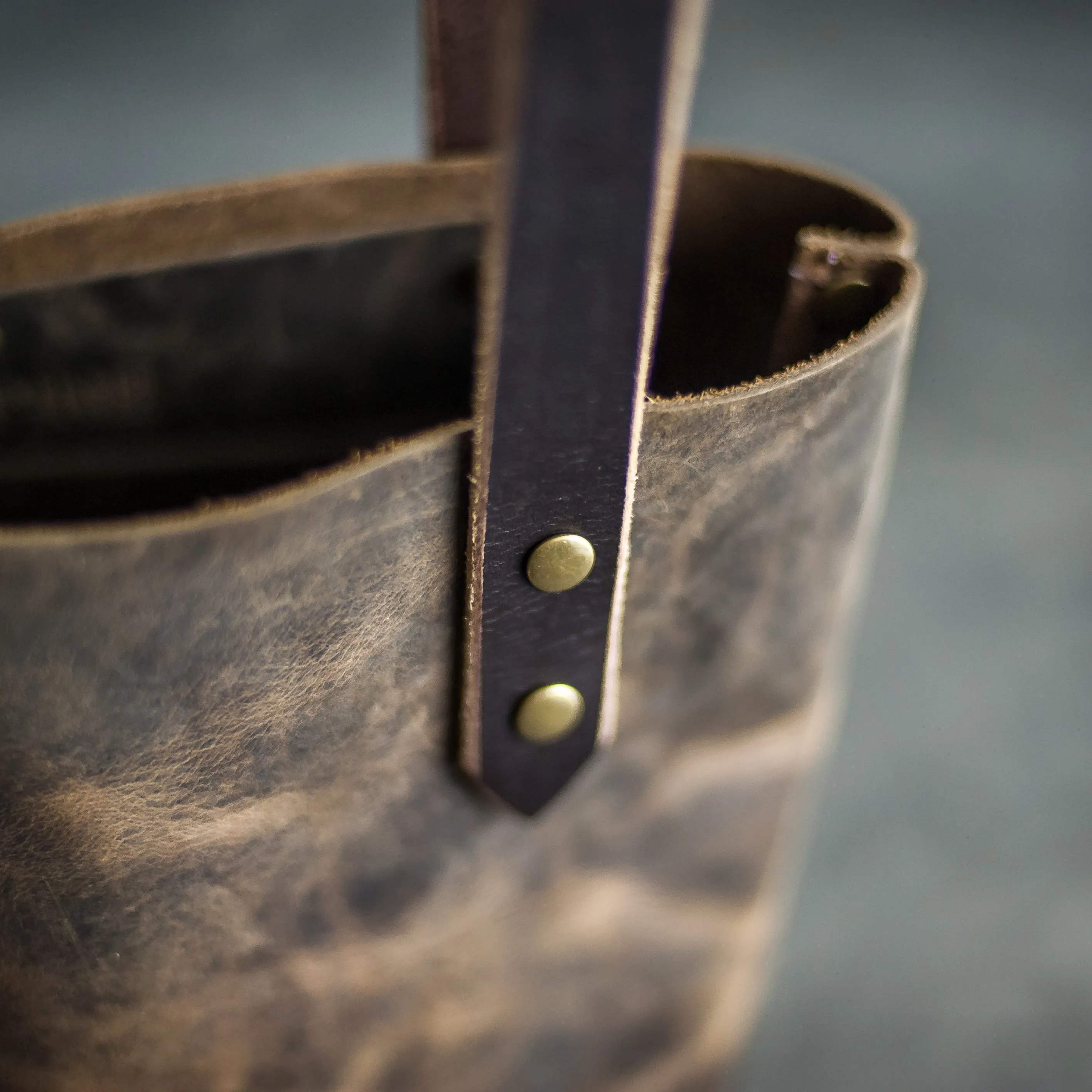 Personalized Leather Zipper Closure Tote Bag