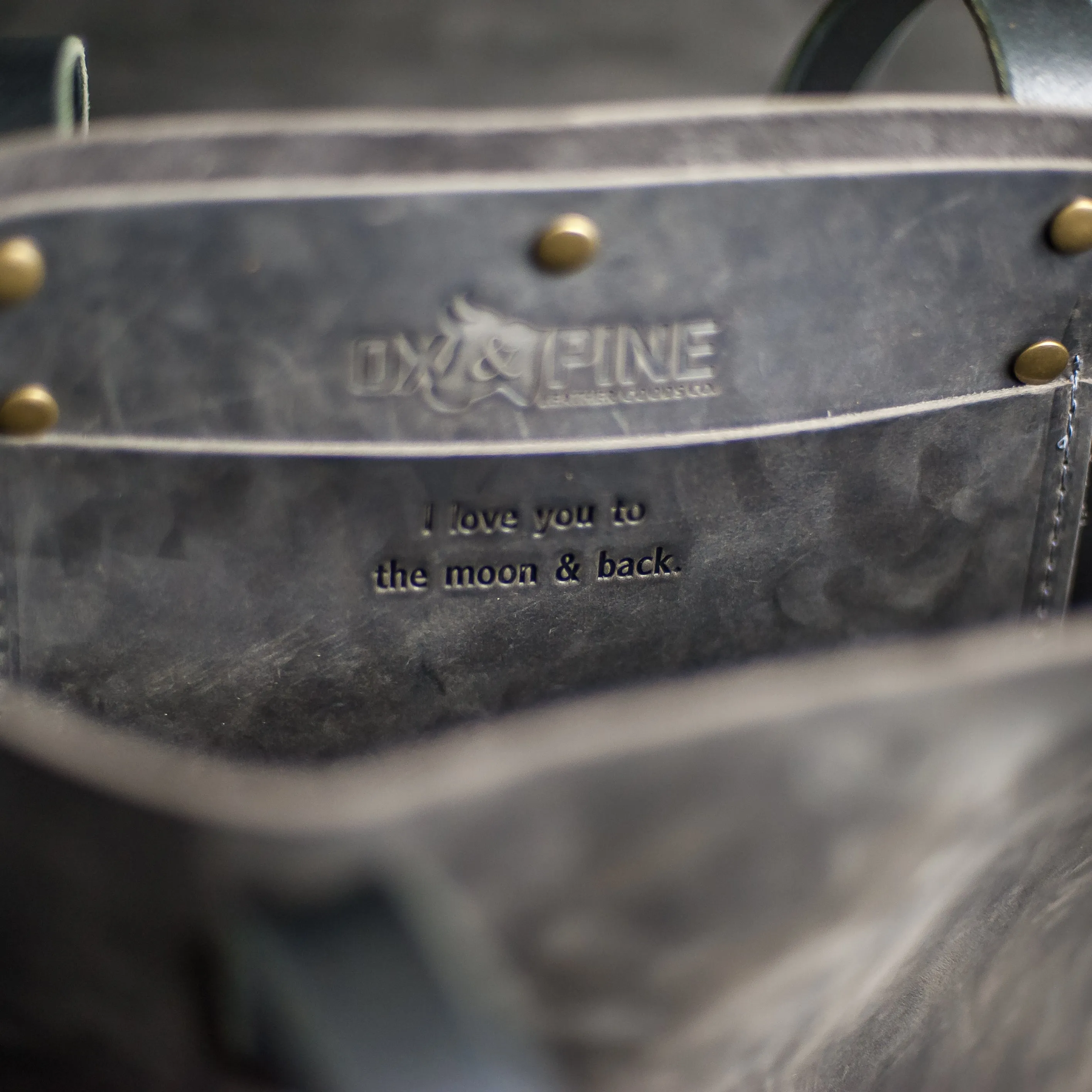 Personalized Leather Zipper Closure Tote Bag