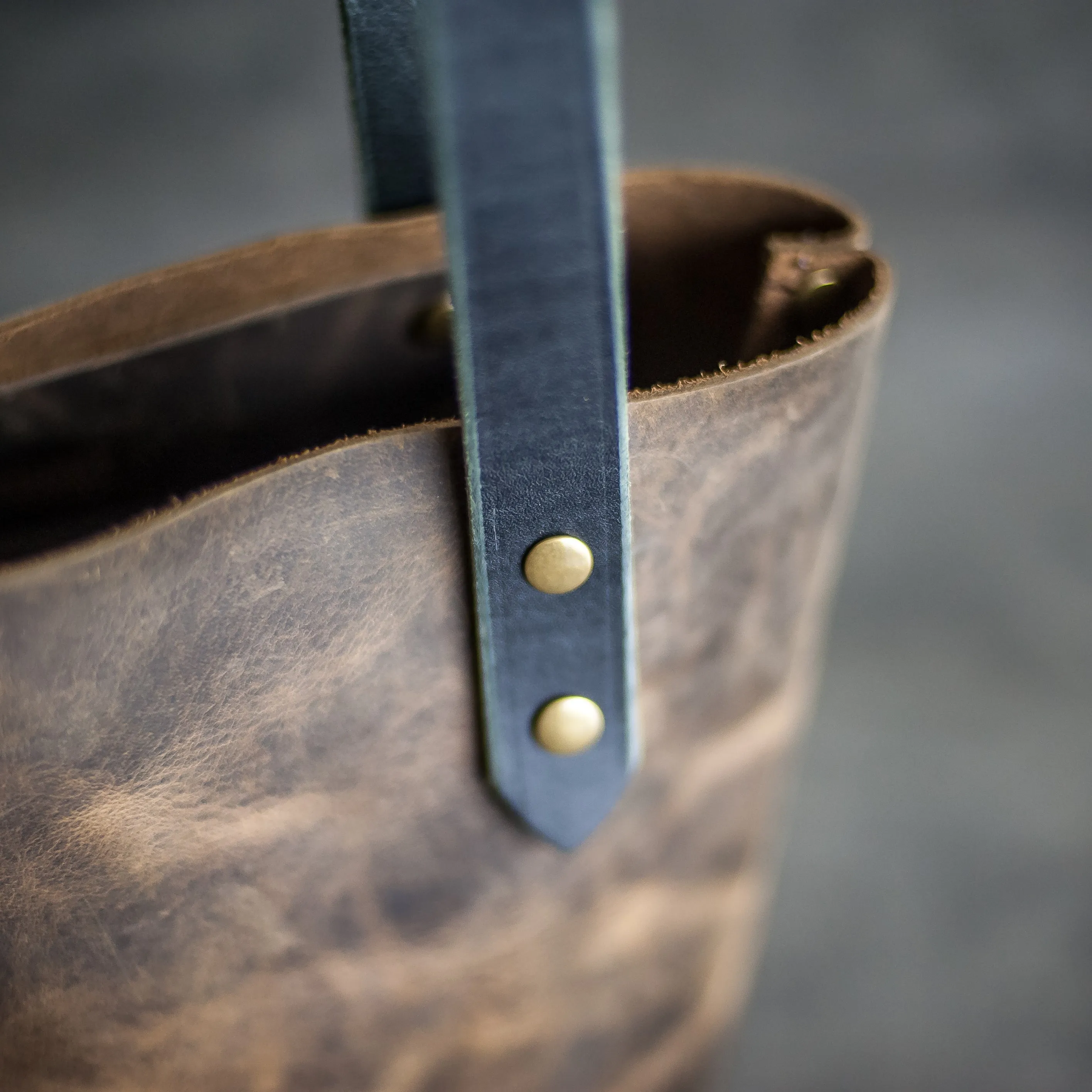 Personalized Leather Zipper Closure Tote Bag