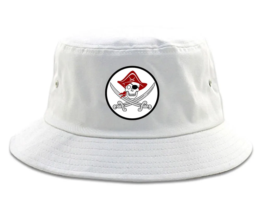Pirate Captain And Swords Mens Bucket Hat