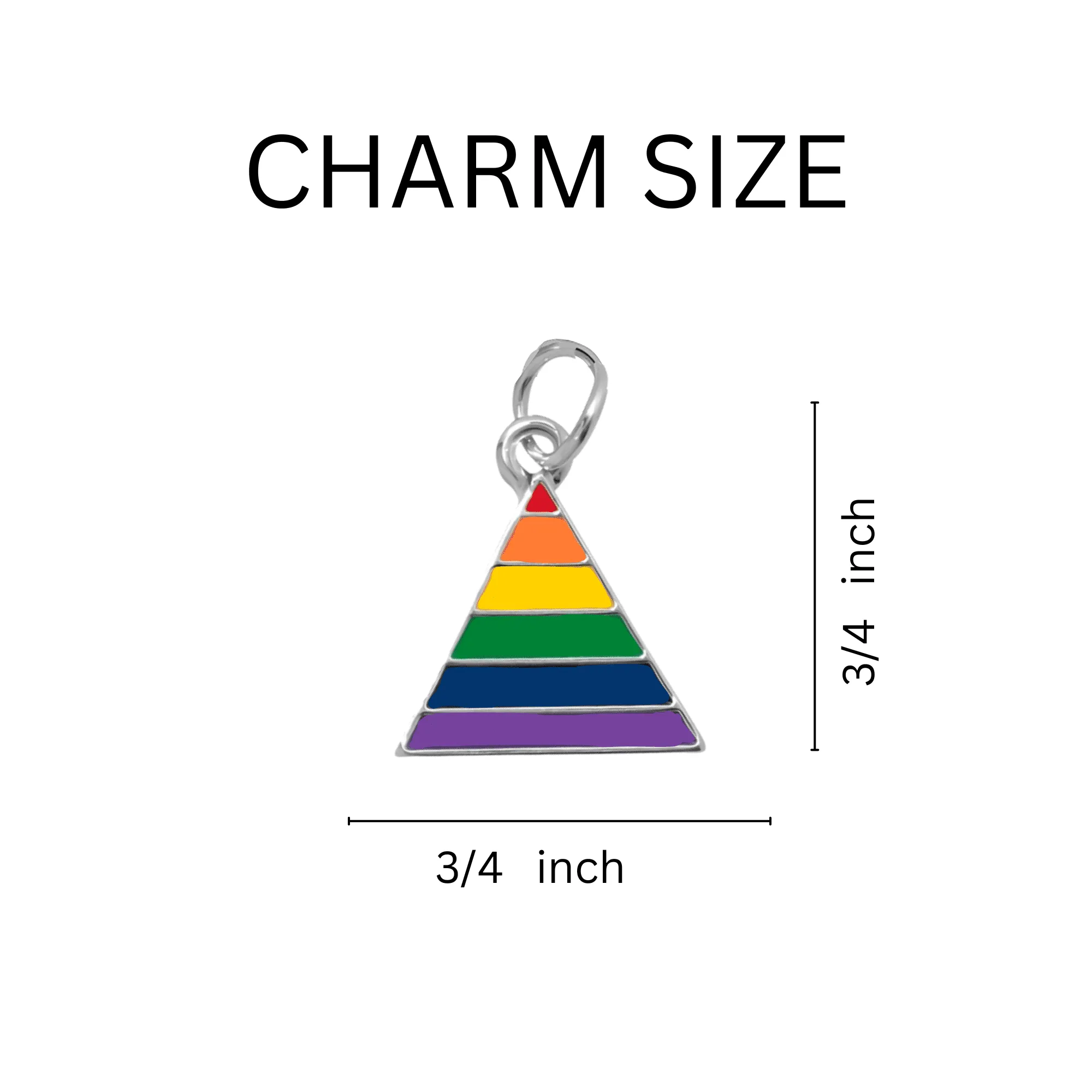 Rainbow Triangle Shaped Hanging Charms