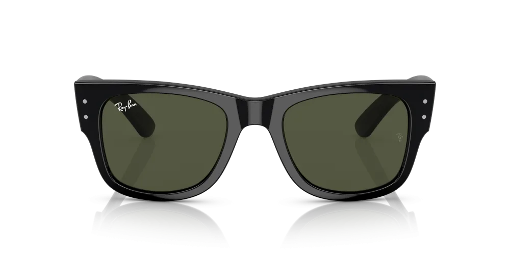 Ray-Ban Mega Wayfarer Non-Polarized Sunglasses - Black/Green