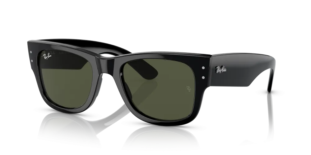 Ray-Ban Mega Wayfarer Non-Polarized Sunglasses - Black/Green