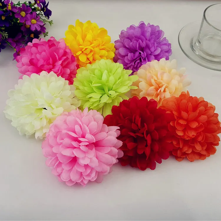 Silk Flowers Bulk Artificial Daisy Flower Heads Wholesale Bulk 100 pcs