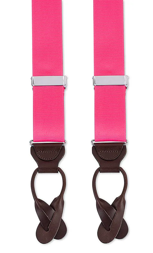 Solid Pink Suspenders - E3635