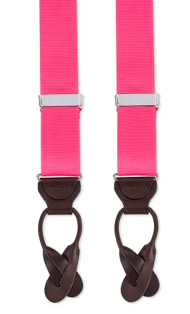 Solid Pink Suspenders - E3635