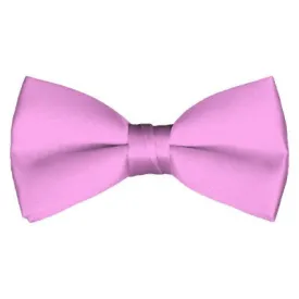 Solid Pre-Tied Pink Bow Tie
