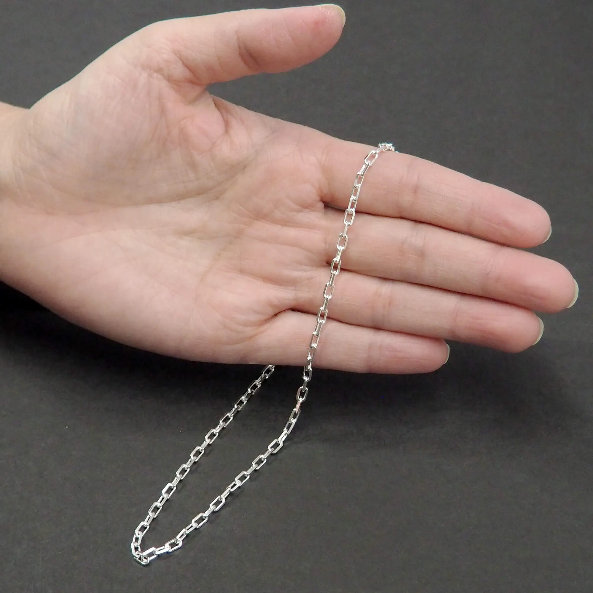 Sterling Silver 3mm Anchor Chain Necklace Solid Italian Nickel-Free, 16-30 Inch