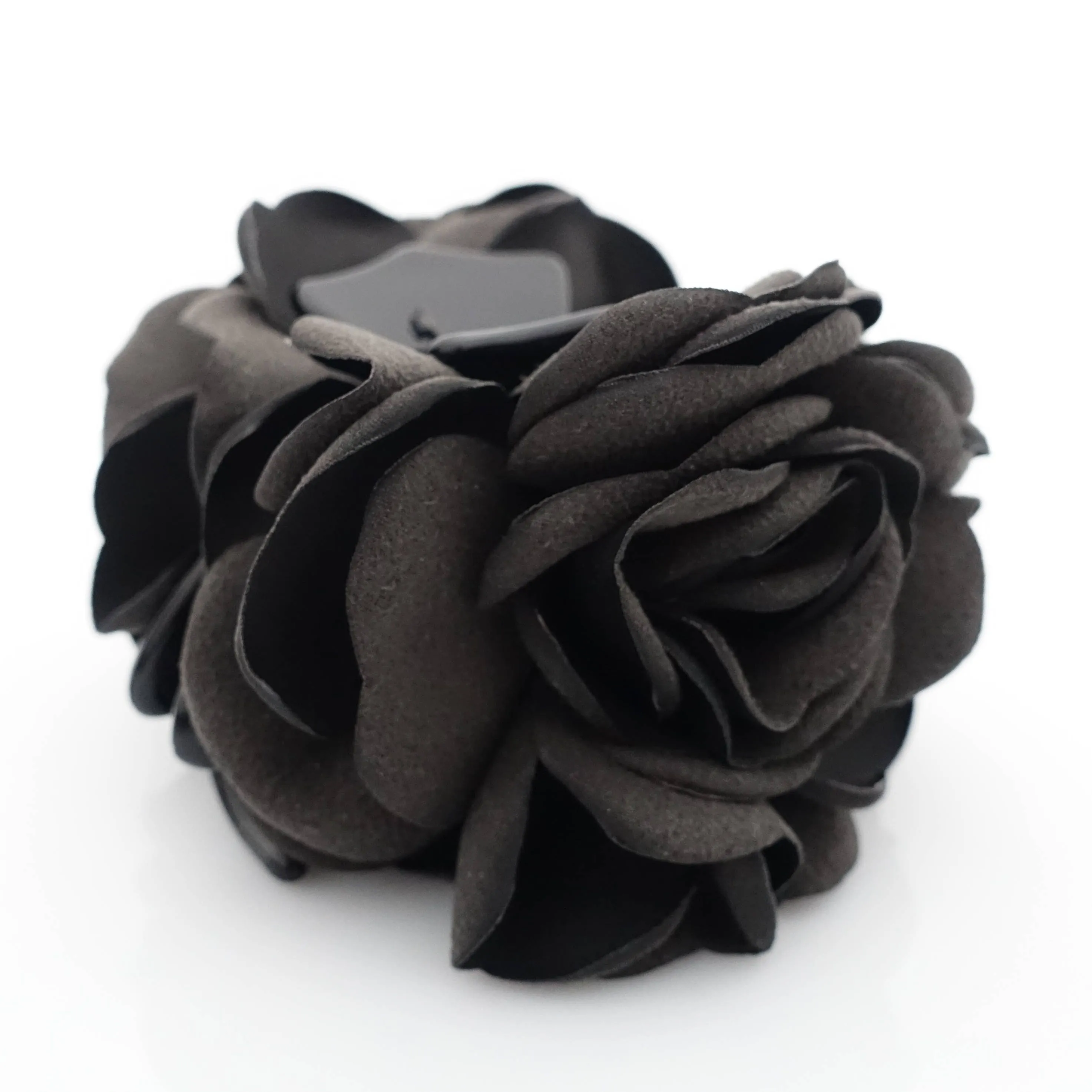 Suede Two Tone Petal Rose Flower Hair Jaw Claw Clip Women Hair Accessories