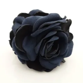 Suede Two Tone Petal Rose Flower Hair Jaw Claw Clip Women Hair Accessories
