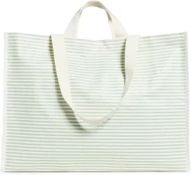 SunnyLife Women's Carryall Beach Bag, Sage Stripe, One size