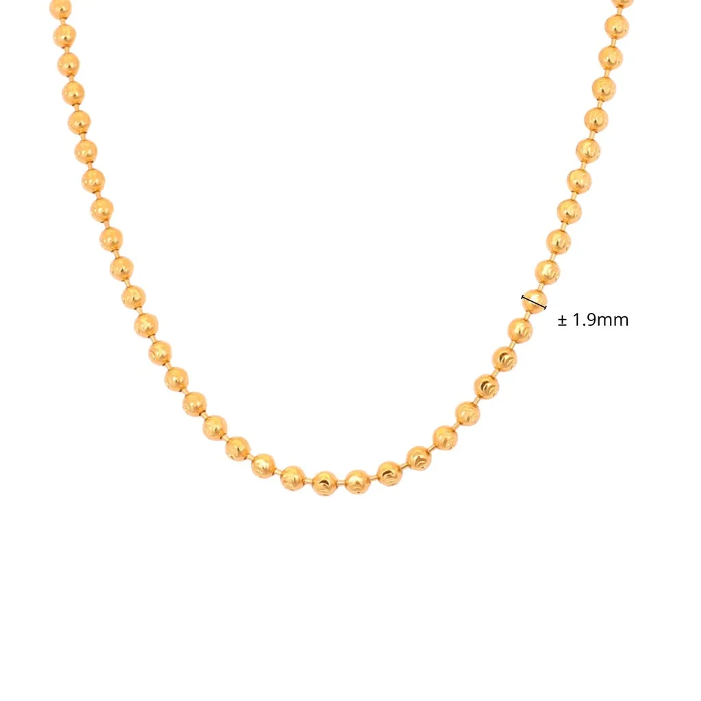 TAKA Jewellery 916 Gold Chain Beads