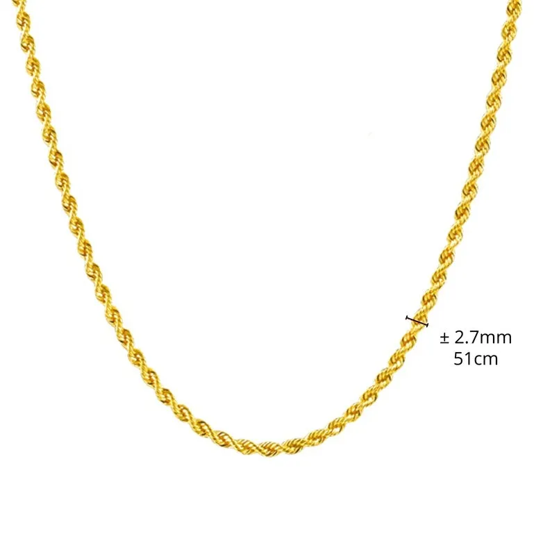 TAKA Jewellery 916 Gold Chain Rope