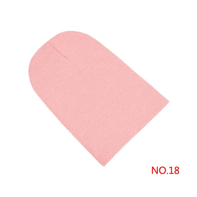 Winter Warm Hats Unisex Knitting Women Men Wool Fluorescence Color Tabby Solid Elastic Beanie Hedging Hat