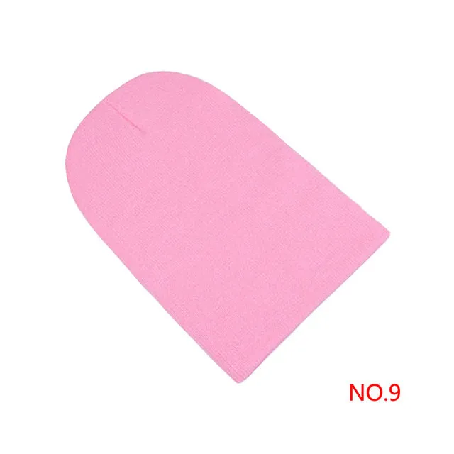Winter Warm Hats Unisex Knitting Women Men Wool Fluorescence Color Tabby Solid Elastic Beanie Hedging Hat